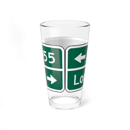 MUTCD D1-2a (New York) (Road Sign) Pint Glass 16oz - Go Mug Yourself