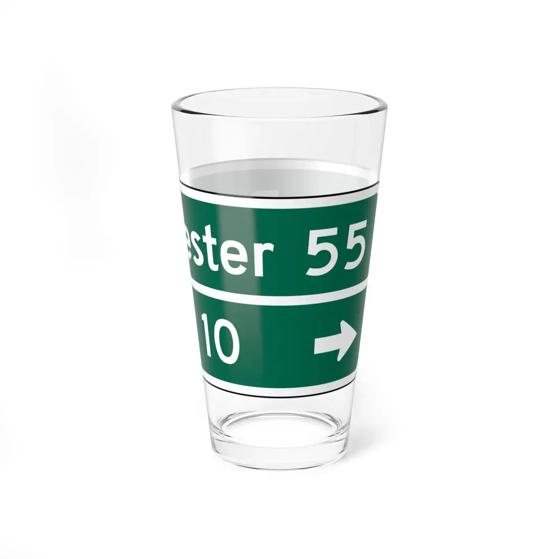 MUTCD D1-2a (New York) (Road Sign) Pint Glass 16oz - Go Mug Yourself