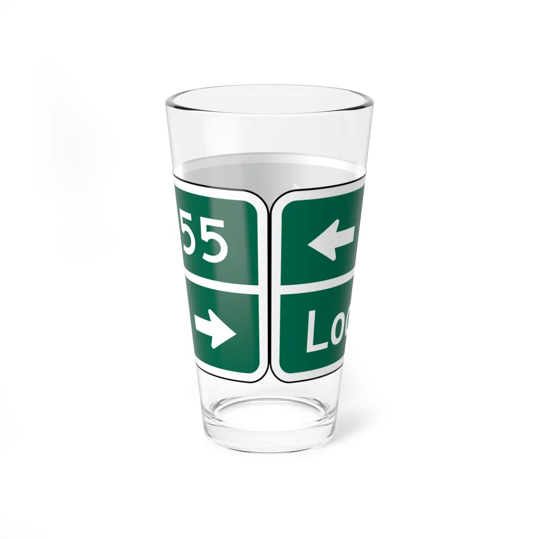 MUTCD D1-2a (New York) (Road Sign) Pint Glss 16oz - Go Mug Yourself