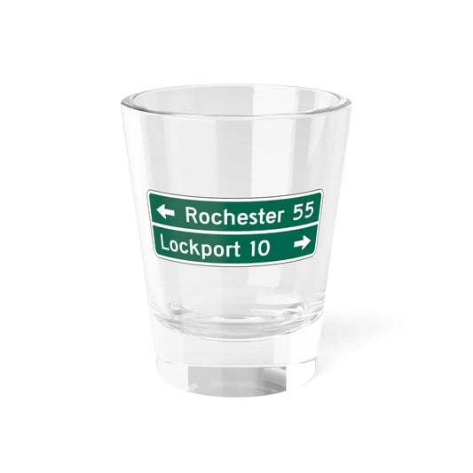 MUTCD D1-2a (New York) (Road Sign) Shot Glass 1.5oz 1.5oz - Go Mug Yourself