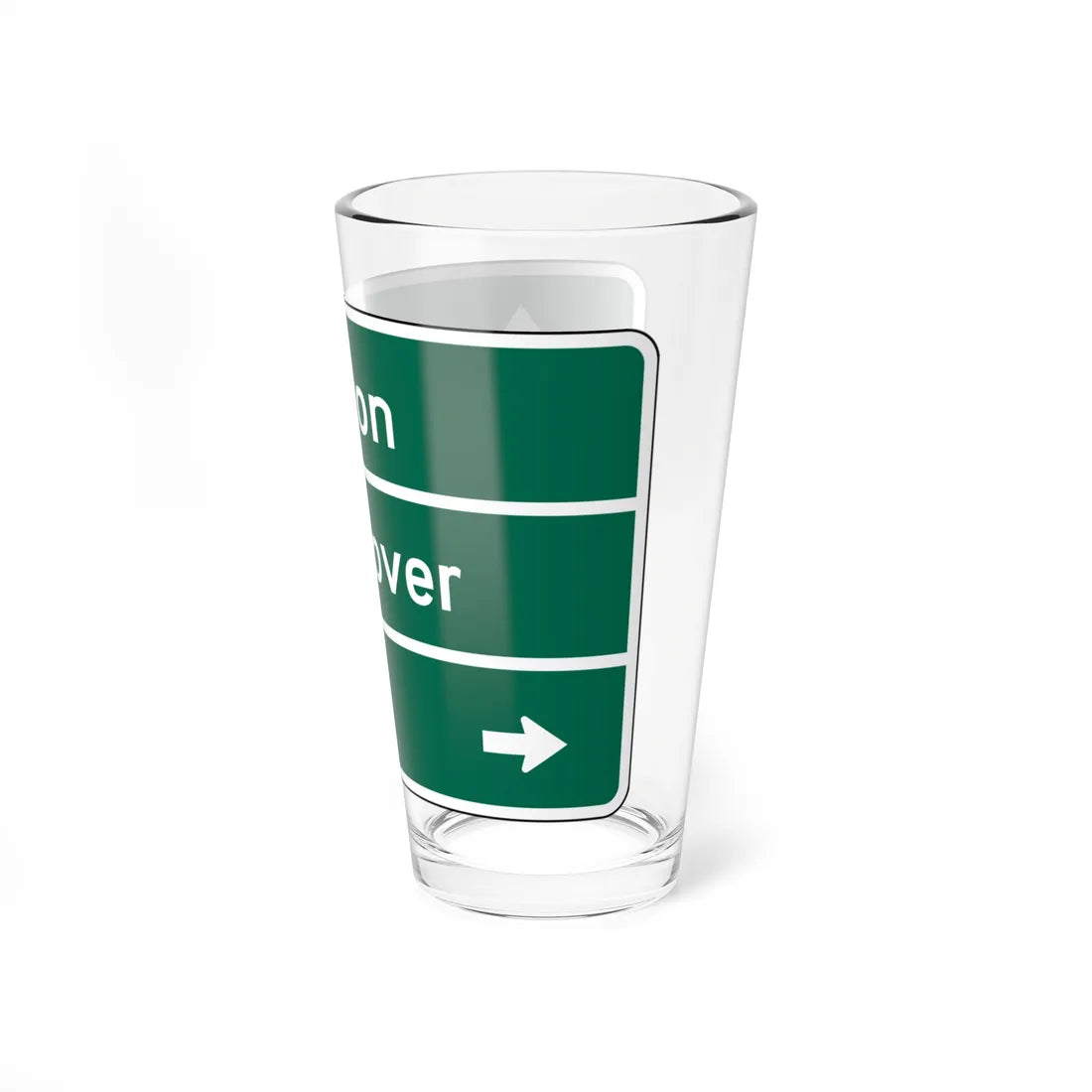 MUTCD D1-3 (Pennsylvania) (Road Sign) Pint Glass 16oz - Go Mug Yourself