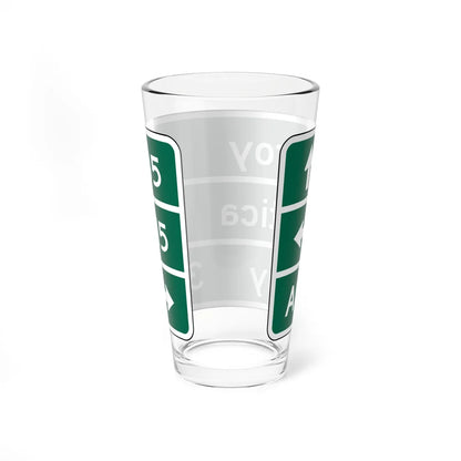 MUTCD D1-3a (New York) (Road Sign) Pint Glss 16oz - Go Mug Yourself