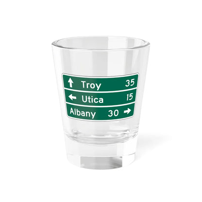 MUTCD D1-3a (New York) (Road Sign) Shot Glass 1.5oz 1.5oz - Go Mug Yourself