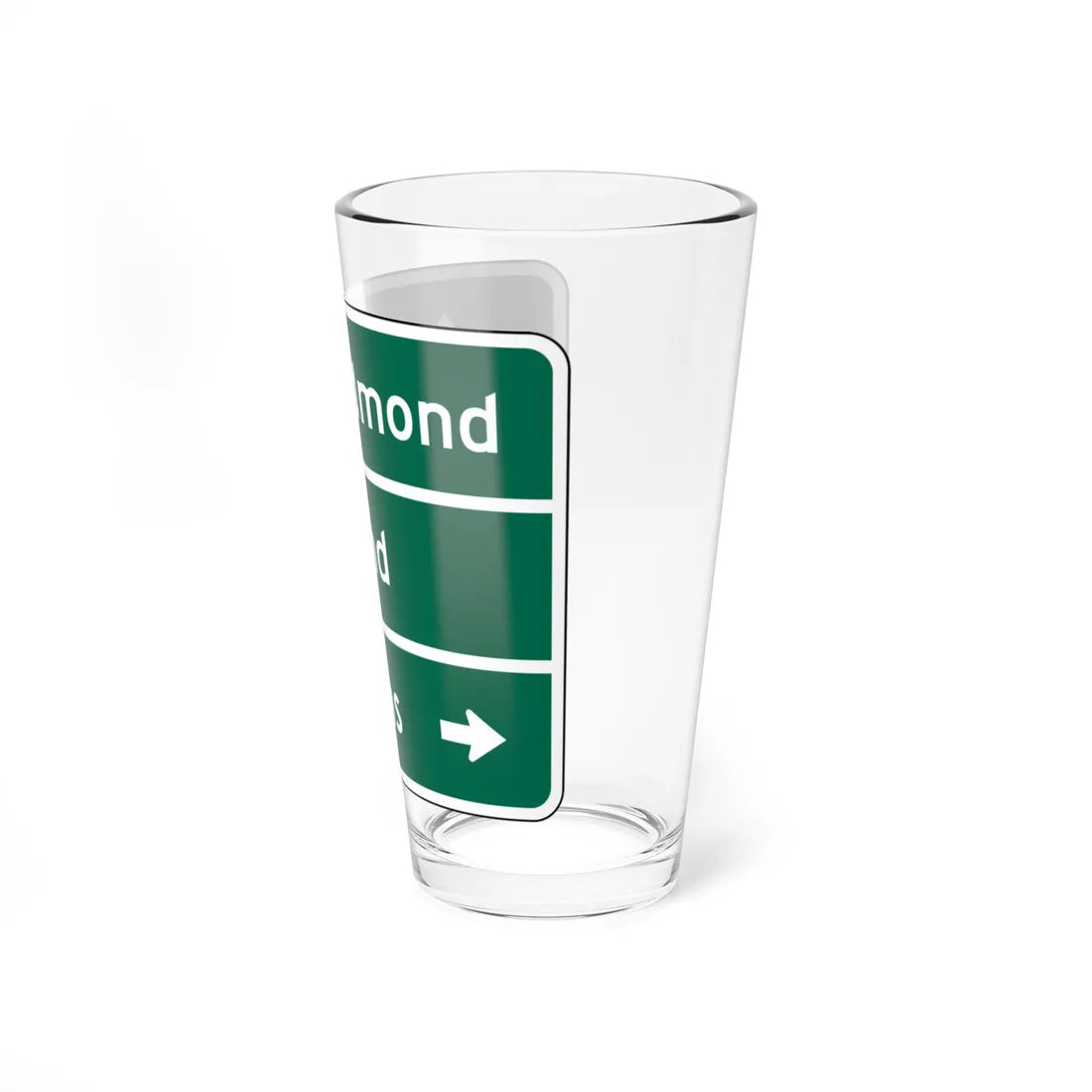 MUTCD D1-3d (Oregon) (Road Sign) Pint Glass 16oz - Go Mug Yourself