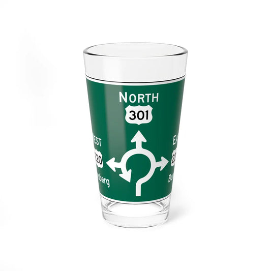 MUTCD D1-5 (Virginia) (Road Sign) Pint Glass 16oz 16oz - Go Mug Yourself