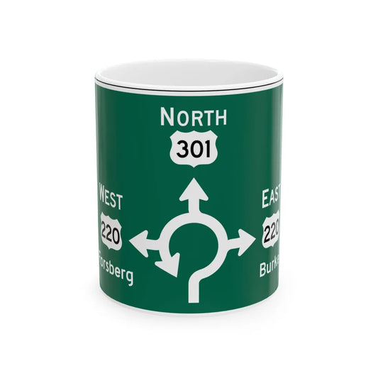 MUTCD D1-5 (Virginia) (Road Sign) White Coffee Mug 11oz - Go Mug Yourself