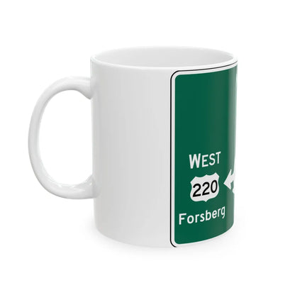 MUTCD D1-5 (Virginia) (Road Sign) White Coffee Mug - Go Mug Yourself