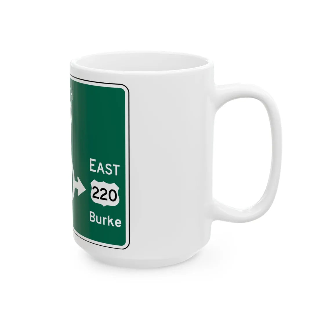 MUTCD D1-5 (Virginia) (Road Sign) White Coffee Mug - Go Mug Yourself
