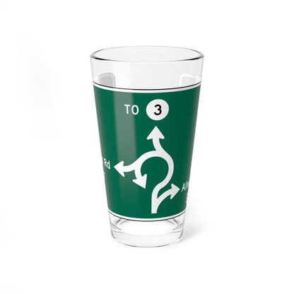 MUTCD D1-5a (New Jersey) (Road Sign) Pint Glass 16oz - Go Mug Yourself