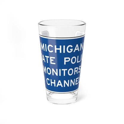 MUTCD D12-3 (Michigan) (Road Sign) Pint Glass 16oz 16oz - Go Mug Yourself