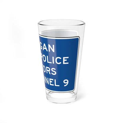 MUTCD D12-3 (Michigan) (Road Sign) Pint Glass 16oz - Go Mug Yourself