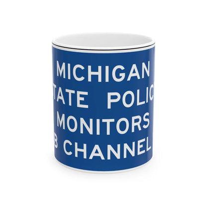 MUTCD D12-3 (Michigan) (Road Sign) White Coffee Mug 11oz - Go Mug Yourself