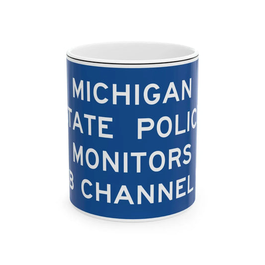 MUTCD D12-3 (Michigan) (Road Sign) White Coffee Mug 11oz - Go Mug Yourself