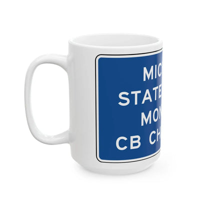 MUTCD D12-3 (Michigan) (Road Sign) White Coffee Mug - Go Mug Yourself