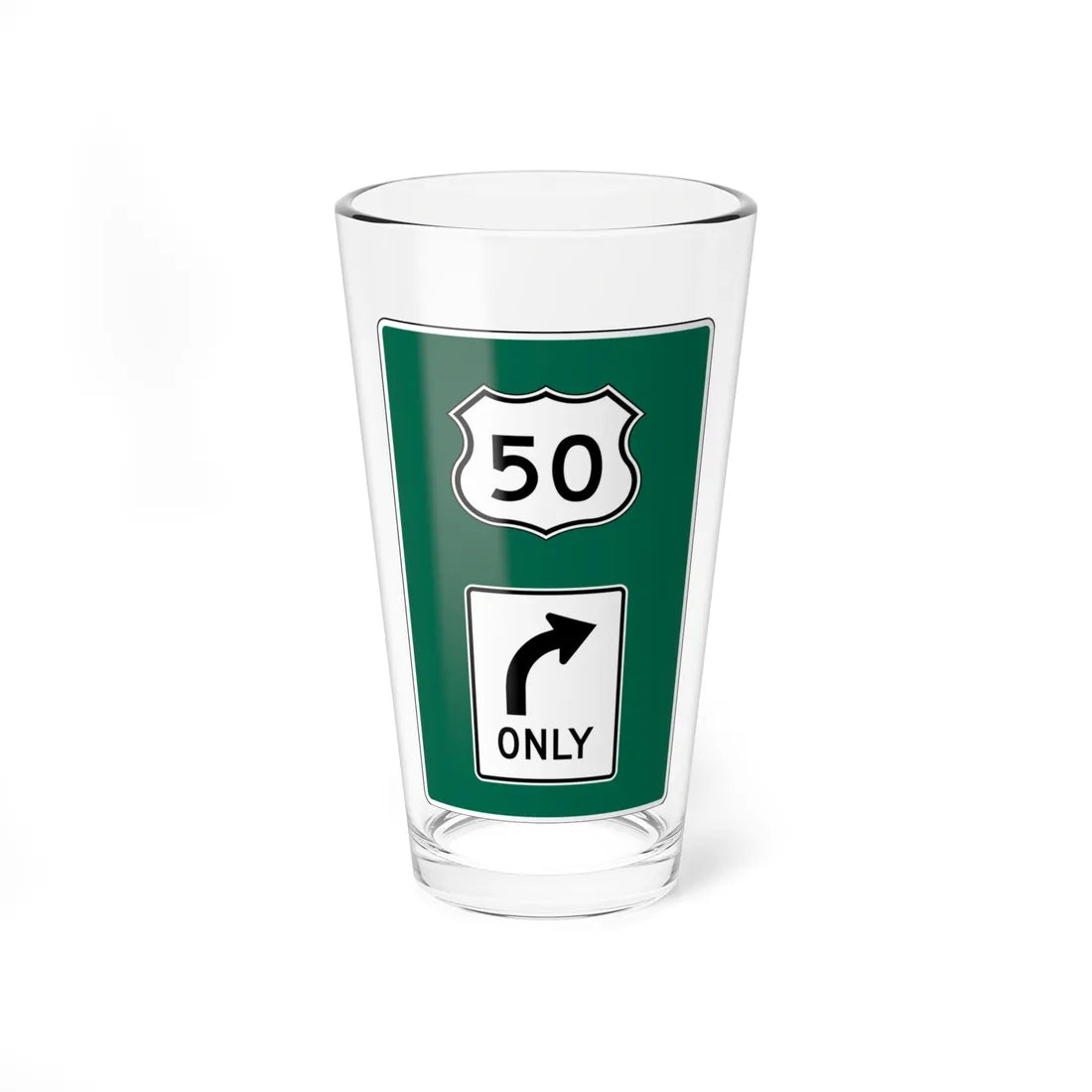 MUTCD D15-1 California style route shield (California) (Road Sign) Pint Glass 16oz 16oz - Go Mug Yourself