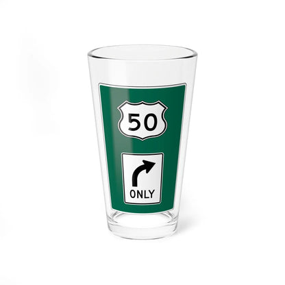 MUTCD D15-1 California style route shield (California) (Road Sign) Pint Glass 16oz 16oz - Go Mug Yourself