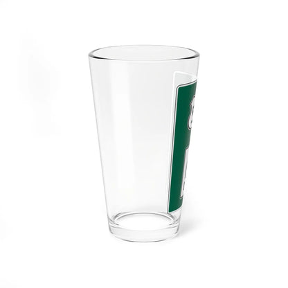 MUTCD D15-1 California style route shield (California) (Road Sign) Pint Glass 16oz - Go Mug Yourself