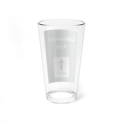 MUTCD D15-1 street name (North Carolina) (Road Sign) Pint Glass 16oz - Go Mug Yourself