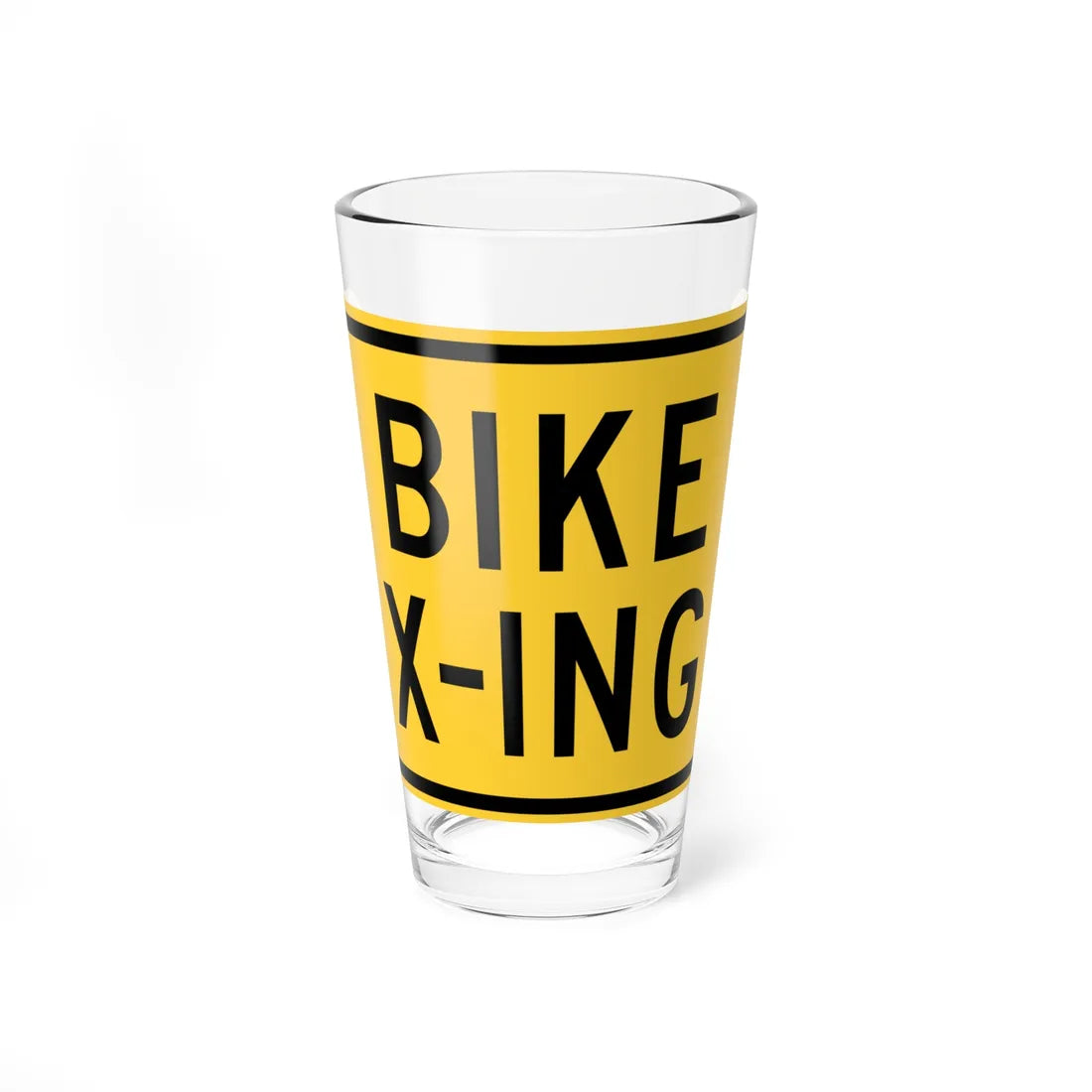 MUTCD-DE W11-1P-DE (Delaware) (Road Sign) Pint Glass 16oz 16oz - Go Mug Yourself