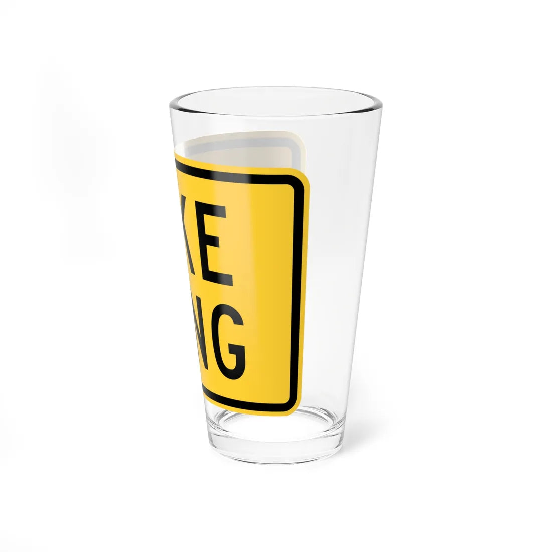 MUTCD-DE W11-1P-DE (Delaware) (Road Sign) Pint Glass 16oz - Go Mug Yourself