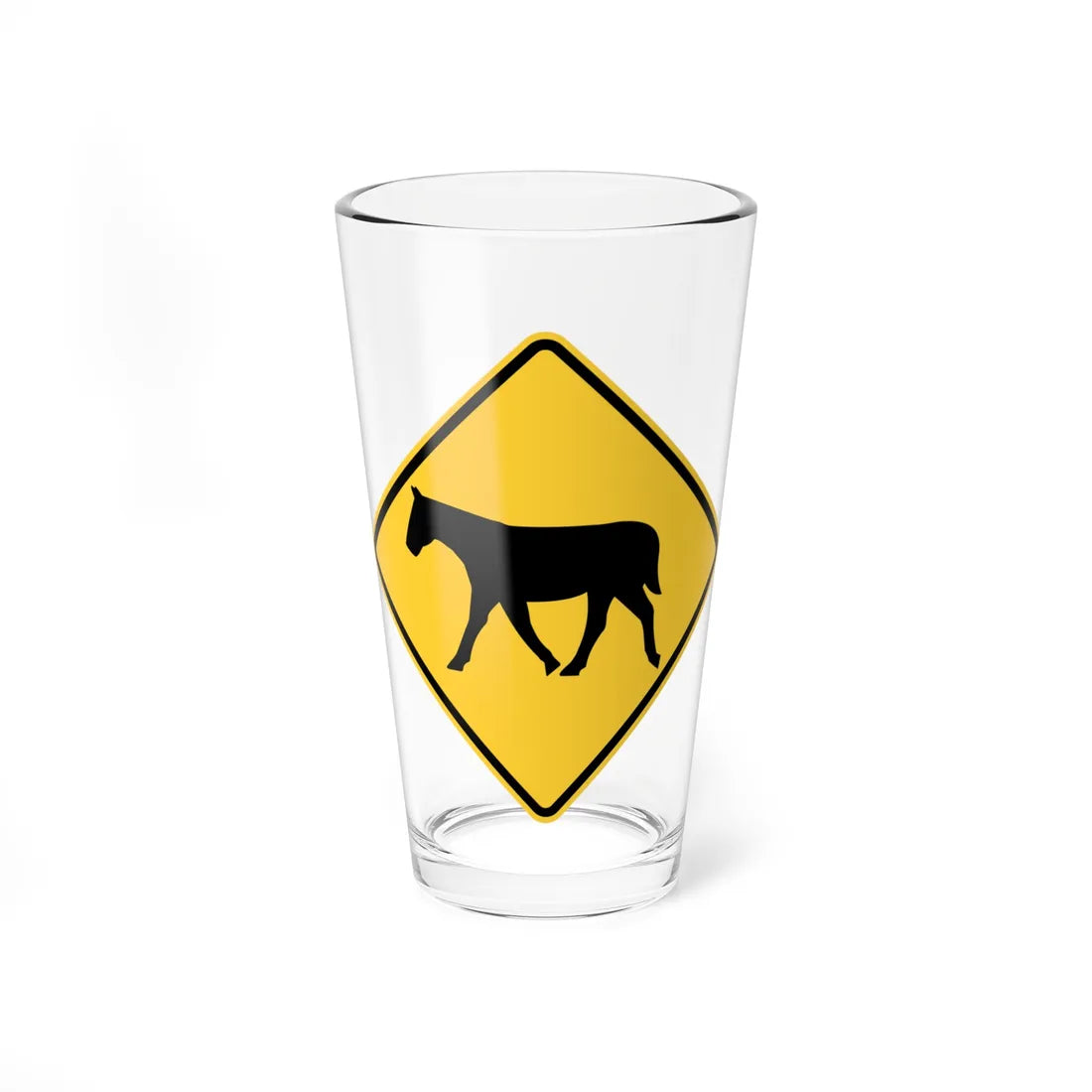 MUTCD-DE W11-7-DE (Delaware) (Road Sign) Pint Glass 16oz 16oz - Go Mug Yourself