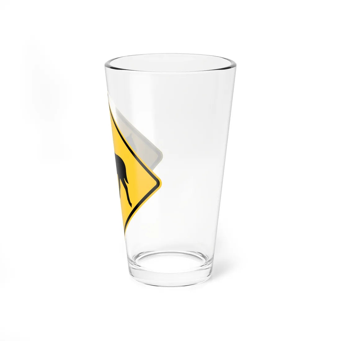 MUTCD-DE W11-7-DE (Delaware) (Road Sign) Pint Glass 16oz - Go Mug Yourself