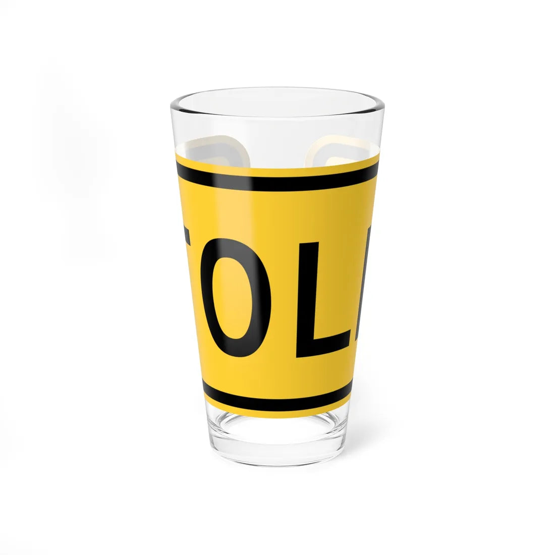 MUTCD-DE W16-11-DE (Delaware) (Road Sign) Pint Glass 16oz 16oz - Go Mug Yourself