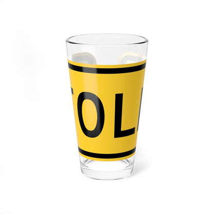 MUTCD-DE W16-11-DE (Delaware) (Road Sign) Pint Glass 16oz 16oz - Go Mug Yourself