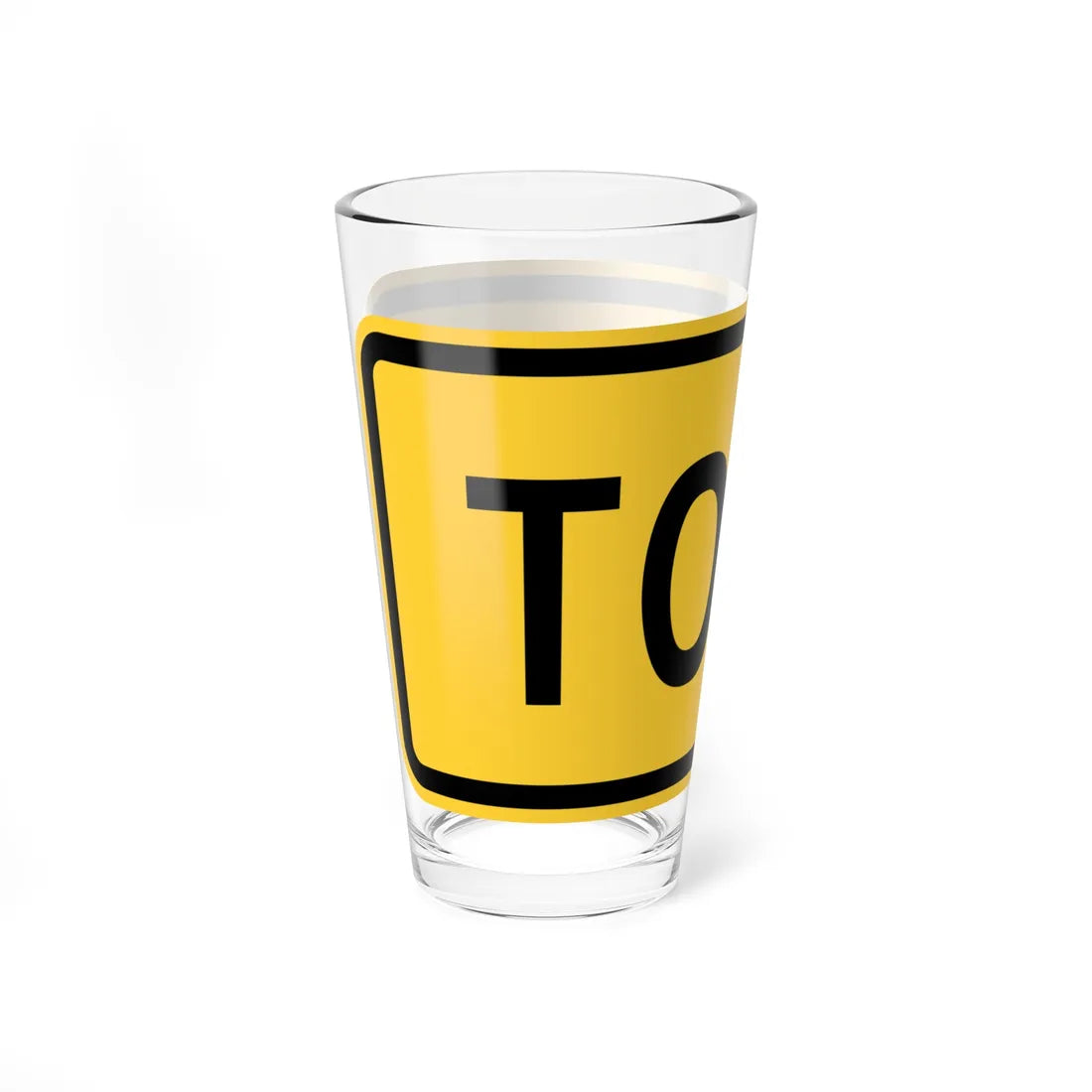 MUTCD-DE W16-11-DE (Delaware) (Road Sign) Pint Glass 16oz - Go Mug Yourself