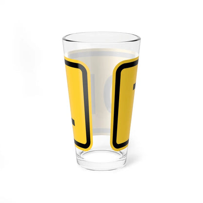 MUTCD-DE W16-11-DE (Delaware) (Road Sign) Pint Glass 16oz - Go Mug Yourself