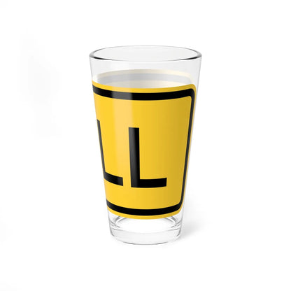 MUTCD-DE W16-11-DE (Delaware) (Road Sign) Pint Glass 16oz - Go Mug Yourself