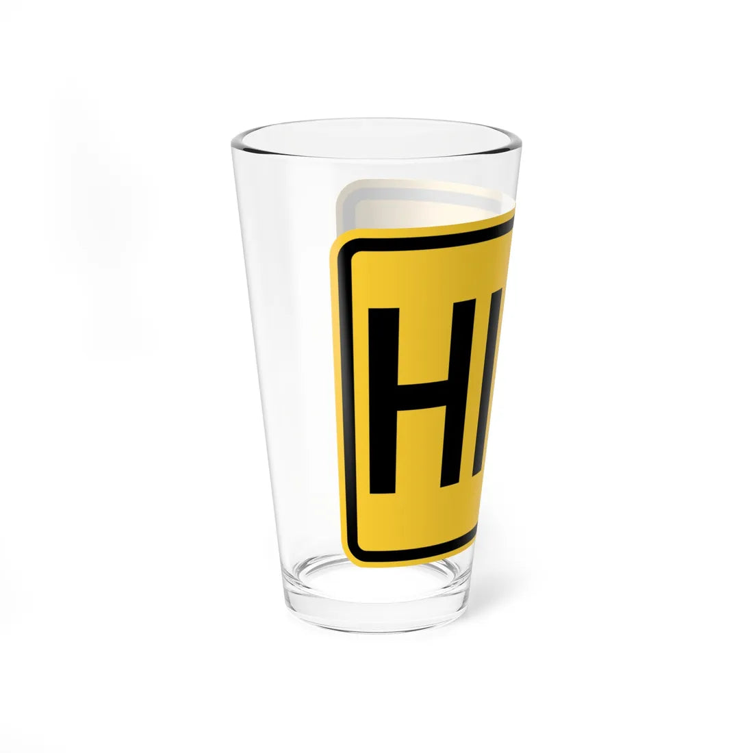 MUTCD-DE W7-1a-DE (Delaware) (Road Sign) Pint Glass 16oz - Go Mug Yourself