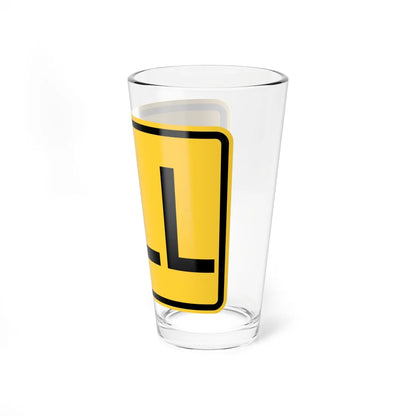 MUTCD-DE W7-1a-DE (Delaware) (Road Sign) Pint Glass 16oz - Go Mug Yourself