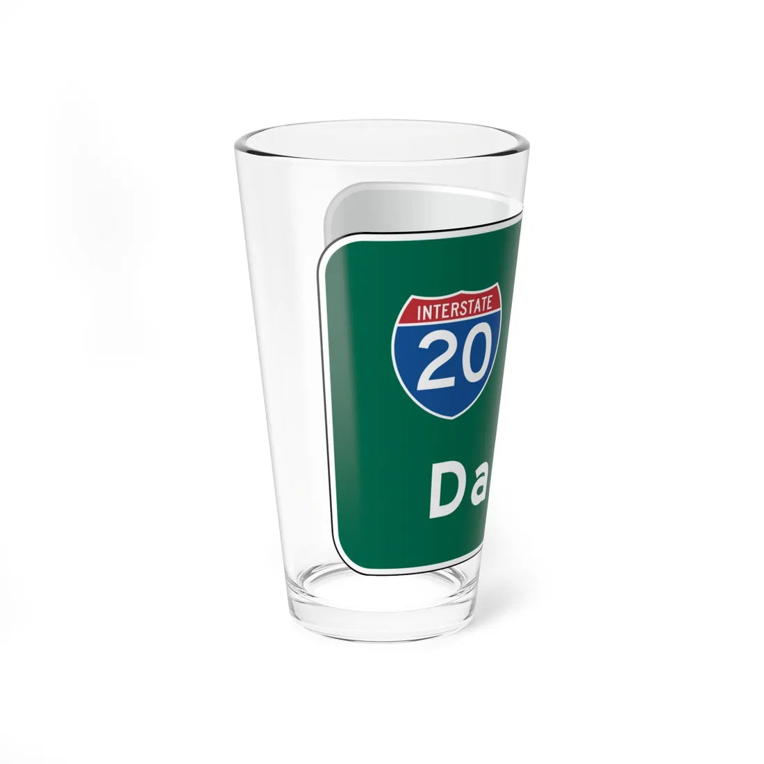 MUTCD E6-1a (Texas) (Road Sign) Pint Glass 16oz - Go Mug Yourself