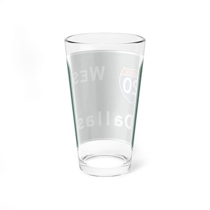 MUTCD E6-1a (Texas) (Road Sign) Pint Glass 16oz - Go Mug Yourself