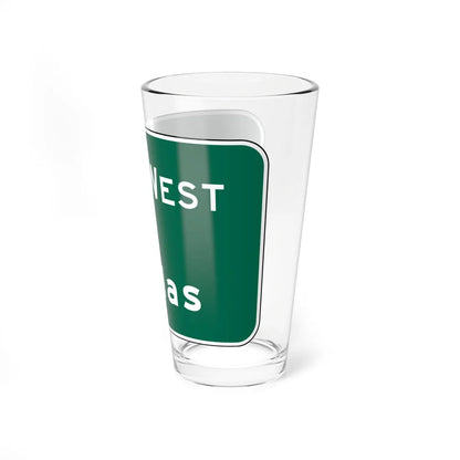 MUTCD E6-1a (Texas) (Road Sign) Pint Glass 16oz - Go Mug Yourself