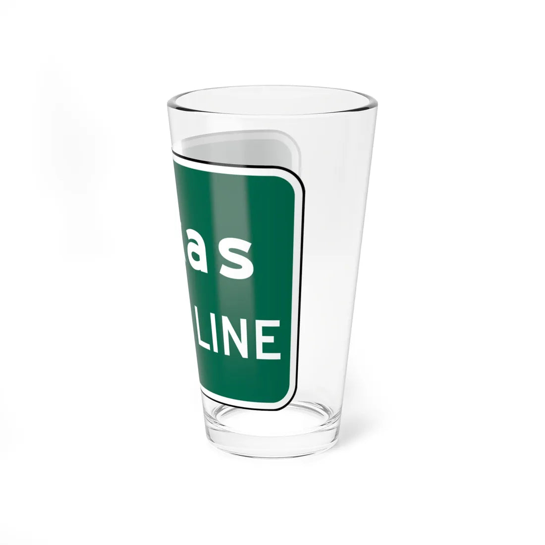 MUTCD I2-1 (Texas) (Road Sign) Pint Glass 16oz - Go Mug Yourself