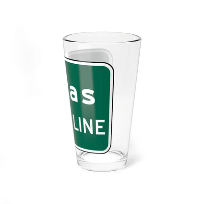 MUTCD I2-1 (Texas) (Road Sign) Pint Glass 16oz - Go Mug Yourself