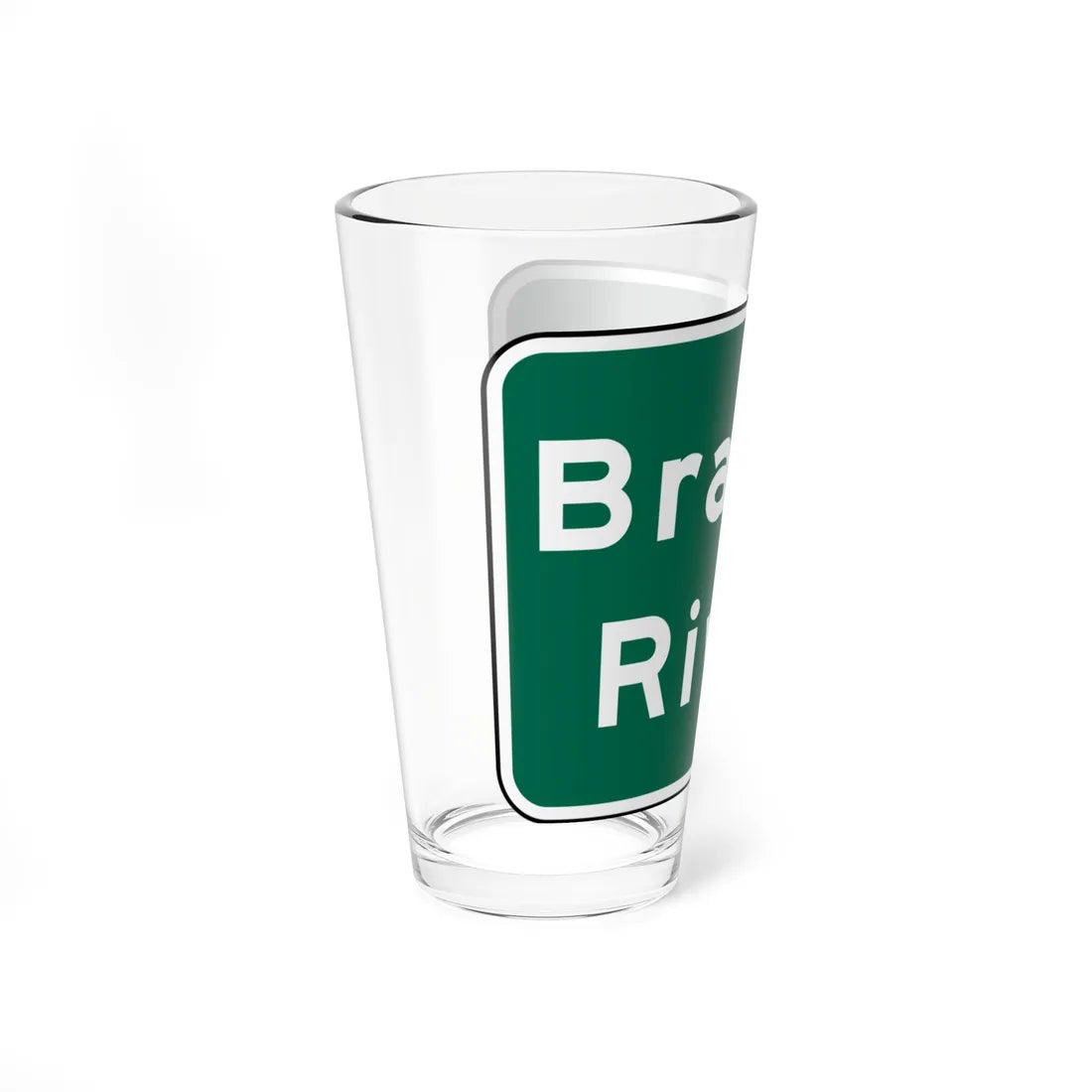 MUTCD I2-2 (Texas) (Road Sign) Pint Glass 16oz - Go Mug Yourself
