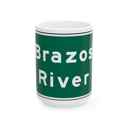MUTCD I2-2 (Texas) (Road Sign) White Coffee Mug 15oz - Go Mug Yourself
