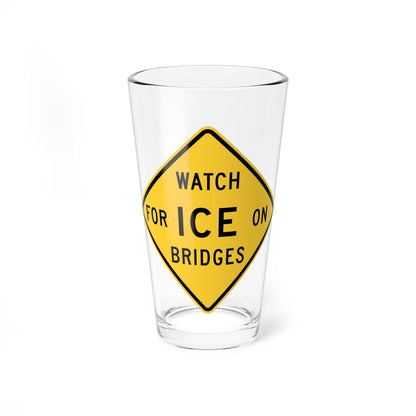 MUTCD-IN W8-Y9 (Indiana) (Road Sign) Pint Glass 16oz 16oz - Go Mug Yourself
