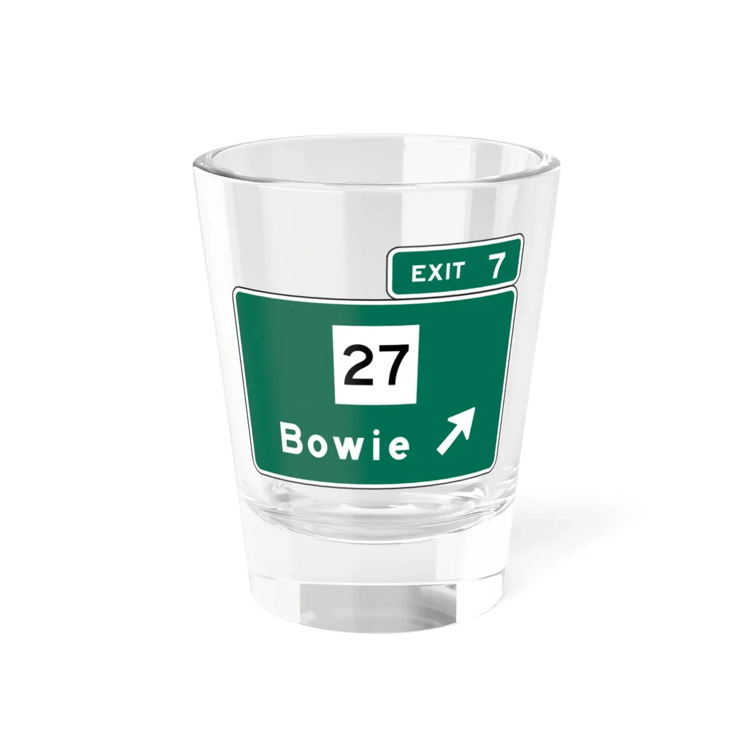 MUTCD Interchange Exit Direction Sign (Texas) (Road Sign) Shot Glass 1.5oz 1.5oz - Go Mug Yourself