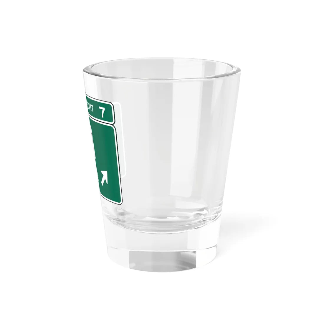 MUTCD Interchange Exit Direction Sign (Texas) (Road Sign) Shot Glass 1.5oz - Go Mug Yourself