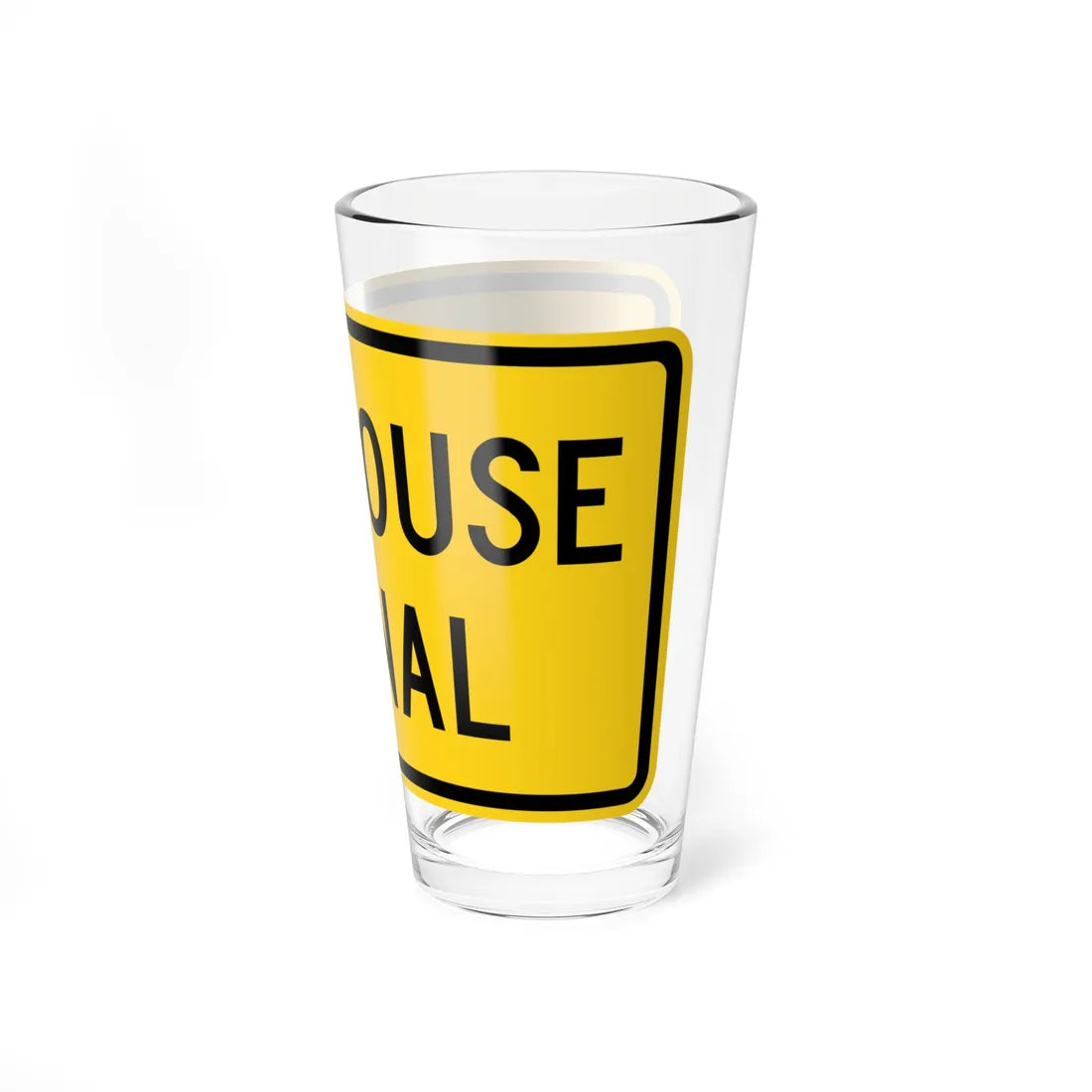 MUTCD-MD W11-81 (Maryland) (Road Sign) Pint Glass 16oz - Go Mug Yourself