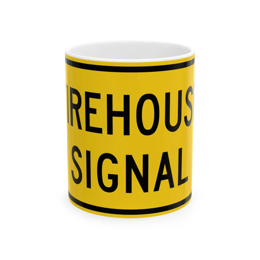 MUTCD-MD W11-81 (Maryland) (Road Sign) White Coffee Mug 11oz - Go Mug Yourself