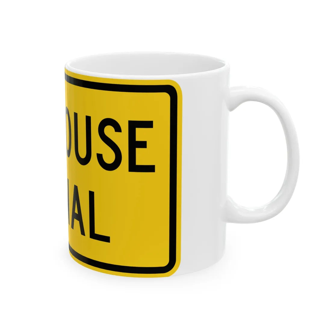 MUTCD-MD W11-81 (Maryland) (Road Sign) White Coffee Mug - Go Mug Yourself