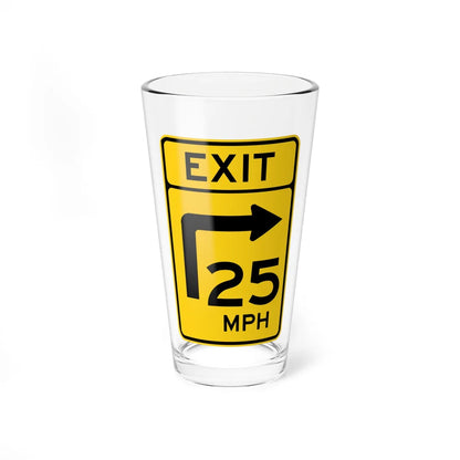MUTCD-MD W13-21-R (Maryland) (Road Sign) Pint Glass 16oz 16oz - Go Mug Yourself