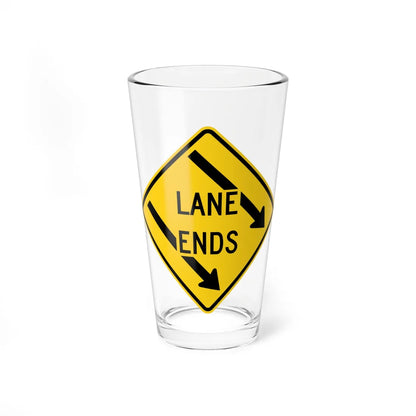 MUTCD-MD W9-22-R (Maryland) (Road Sign) Pint Glass 16oz 16oz - Go Mug Yourself