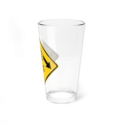 MUTCD-MD W9-22-R (Maryland) (Road Sign) Pint Glass 16oz - Go Mug Yourself