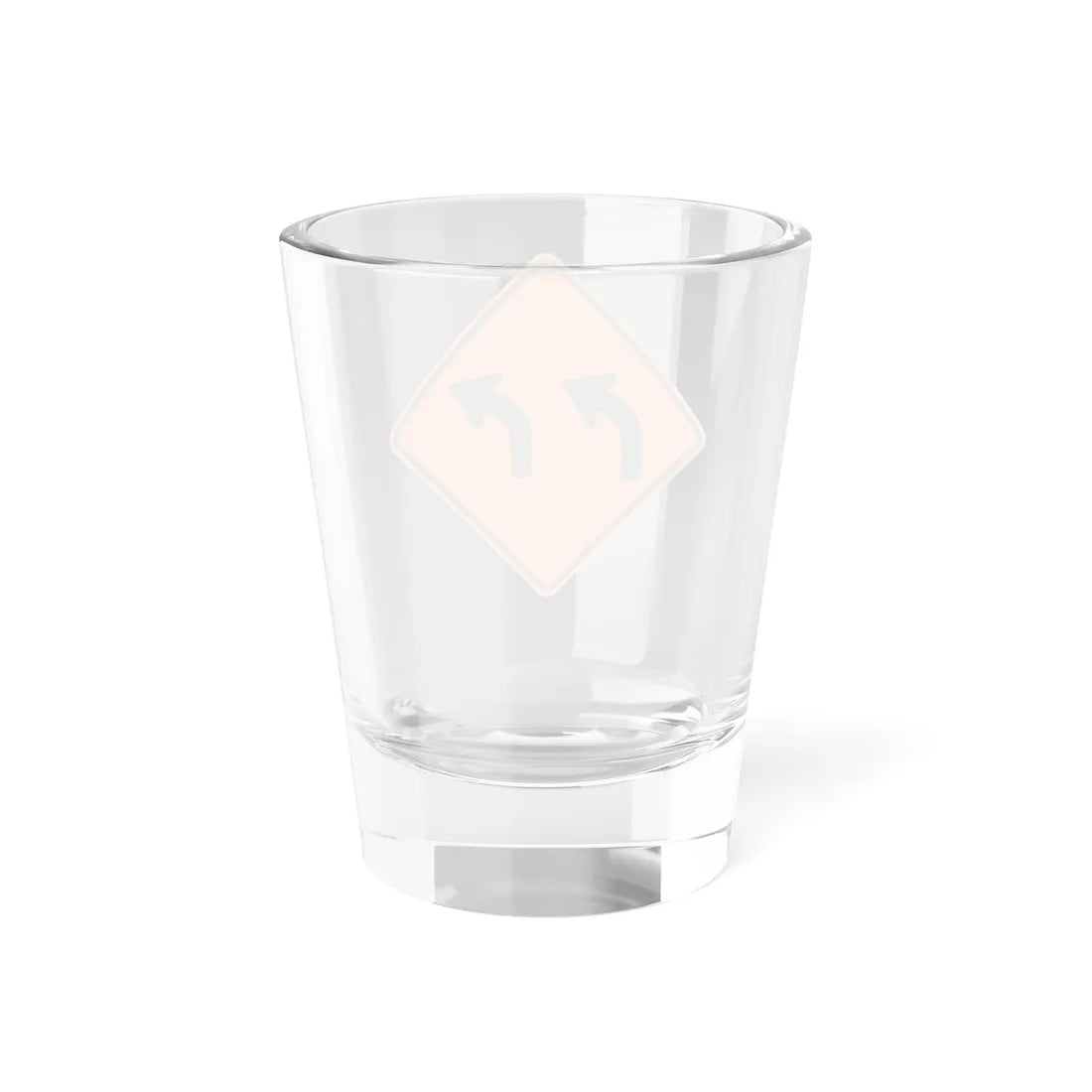 MUTCD-MI CW1-2bR (Michigan) (Road Sign) Shot Glass 1.5oz - Go Mug Yourself